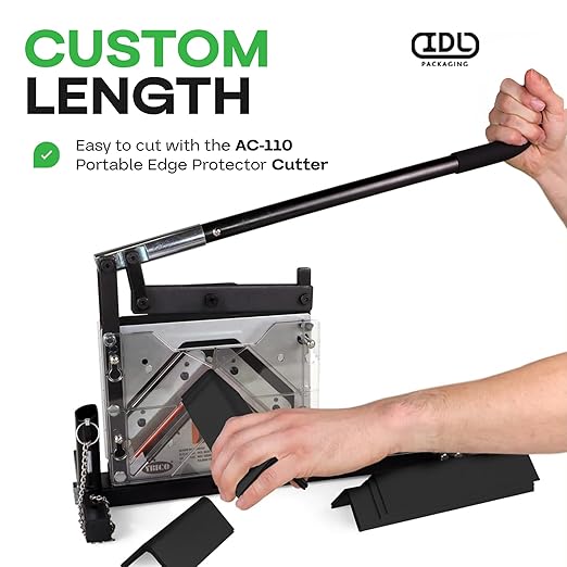 IDL Packaging Cardboard Edge Protector 2" X 2" X 24", Pack of 100 – V-Board Reinforced Cardboard Corners for Shipping – White Kraft Corner Protectors for Pallets