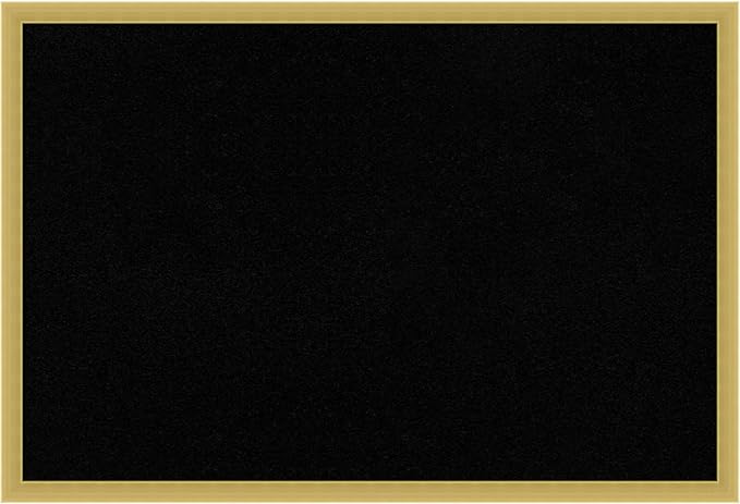 Amanti Art Black Cork Board for Wall, 17x25 Vision Board with Gold Wood Frame, Medium Corkboard Office Decor for Home Organization, Modern Contemporary Corkboard Pinboard to display items for home