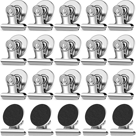 20 Pack Fridge Magnet Refrigerator Magnets, Strong Magnetic Clips, Heavy Duty Clip Magnets for Photo Displays, Whiteboard Magnets for Home, Office, Classroom