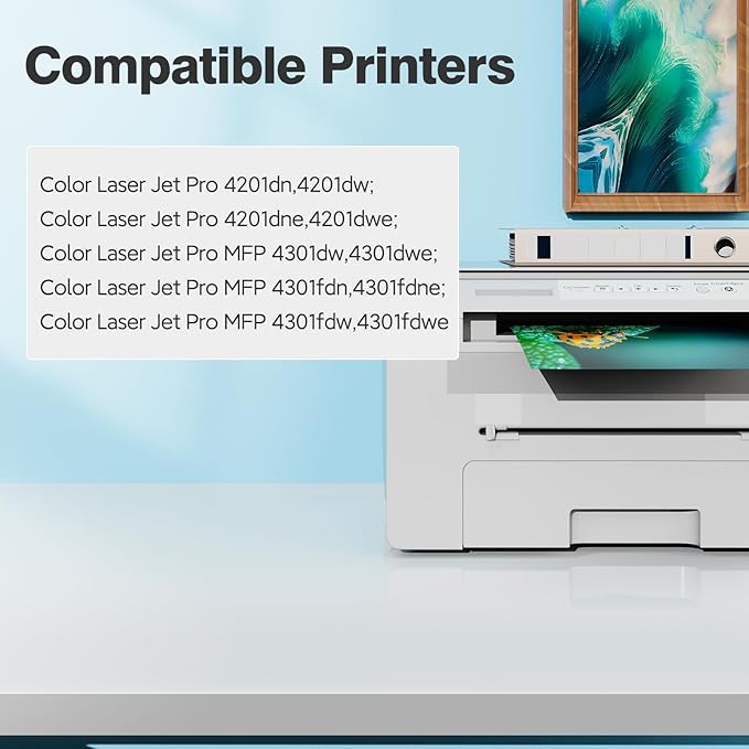 210X Toner Cartridges 4301fdw for HP 210X 210A Toner Cartridges 4 pack, 4301fdw 4201dn 4201dw Toner Cartridge, HP210X HP210A 210 Toner for Color Laser Jet Pro MFP 4301fdw 4201dn 4201dw 4301fdn 4301fdn