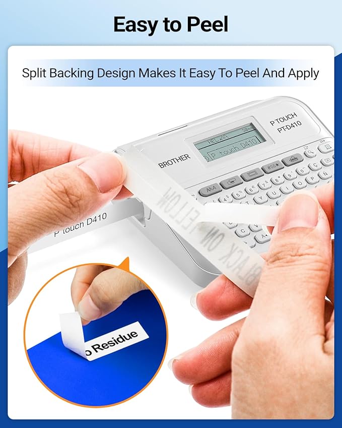 9mm Label Maker Tape TZe-221 Replacement for Brother TZe TZ Tape 9mm 0.35" Laminated (Black on White) P Touch Label Tape TZe221 for Brother PT-D220 H100 D410 D600 1890 H103W, 3 Pack