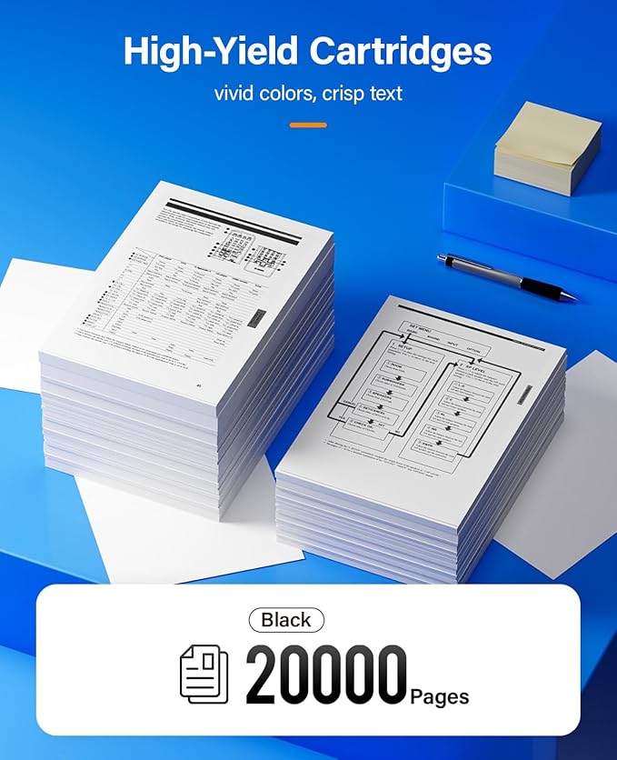 B310 B315 B305 006R04378 Black Toner Cartridge High-Yield with chip 1-Pack Replacement for Xerox 006R04376 006R04377 Toner Compatible with Xerox B310 B310DNI B305 B305DNI B315 B315DNI Printer Ink Copy