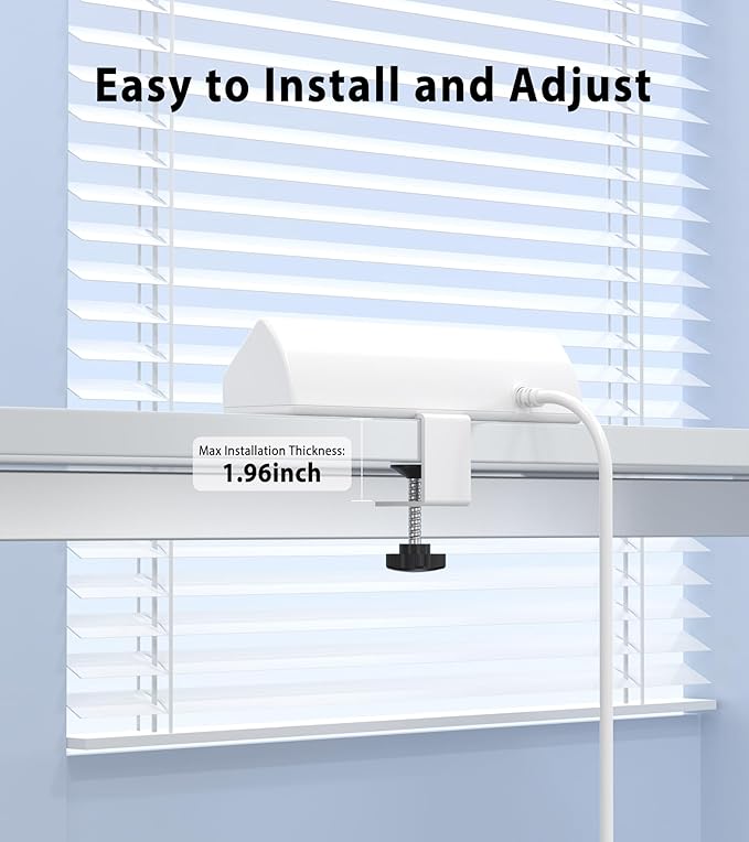 45W Fast Charging Station,Desk Clamp Power Strip,4 PD USB-C Ports,5 AC Outlets,Surge Protector Power Strip, 14AWG Heavy Duty Cord, Fits 1.9" Tabletop Edge (White, 10 FT Cable)