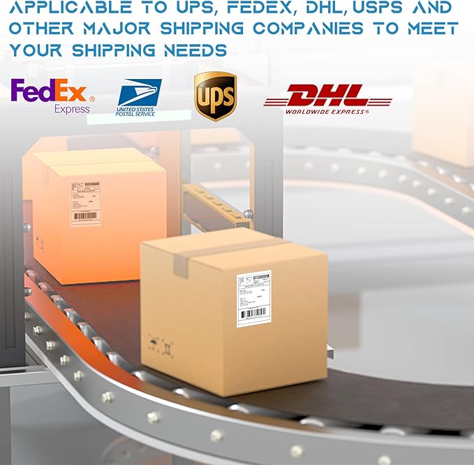MFLABEL 12 Rolls 4x6 Direct Thermal Blank Shipping Labels for Thermal Printer Shipping Labels with Perforated