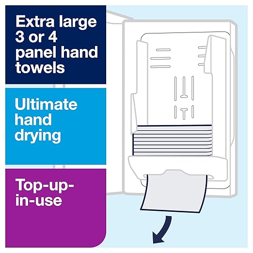 Tork Xpress Multifold Hand Towel Dispenser Black H2, One-at-a-Time Dispensing, Elevation Range, 553028