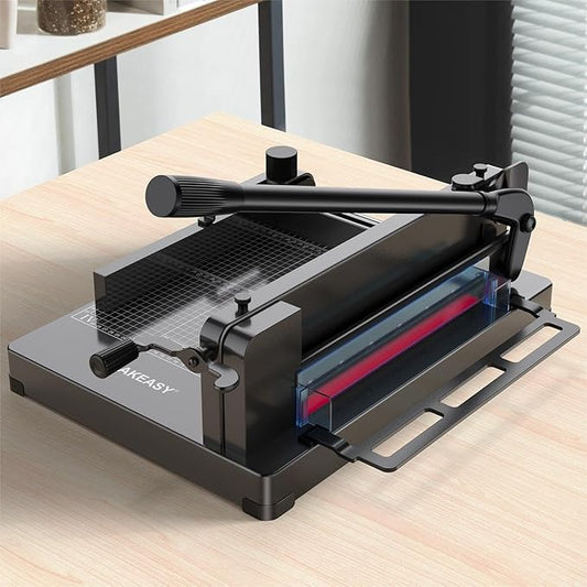 Paper Cutter 12 Inch, Heavy Duty Paper Cutter for A4 Paper, Guillotine Paper Cutter 400 Sheet Capacity, Solid Steel Construction