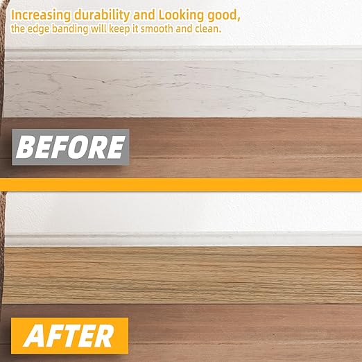 GSCIT Club Natural Walnut Wood Tape, 2.4 inch X 15ft Self Adhesive Wood Grain Tape Walnut Repair Patch for Tables, Chairs, Baseboards, Doors, Windows, Floors, Handicraft DIY.