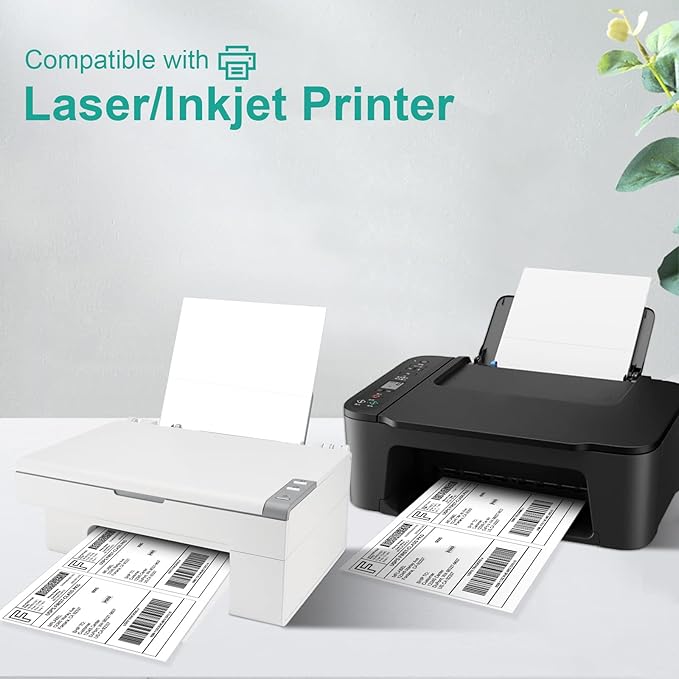 MFLABEL Half Sheet Label with Self Adhesive, 8.5 x 11 Inches Packaging Label, Address Labels, Shipping Labels for Laser & Inkjet Printers, 2000 Count(1000 Sheets)