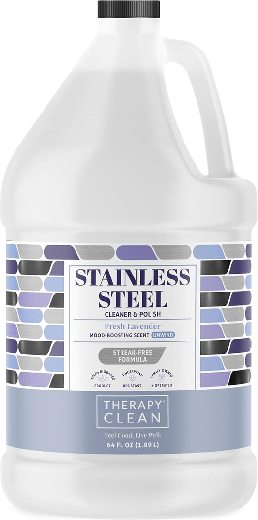Therapy Stainless Steel Cleaner Bulk Refill - 64 oz. - Streak-Free, Removes Fingerprints and Water Marks from Appliances and Grills
