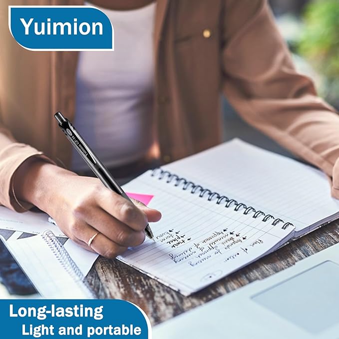 16 Pcs Retractable Gel Pens Fine Point (0.5mm) Rollerball Pens for Smooth Writing (Black&Red&Blue Ink) for Women Men Journaling School and Office Supplies Use…