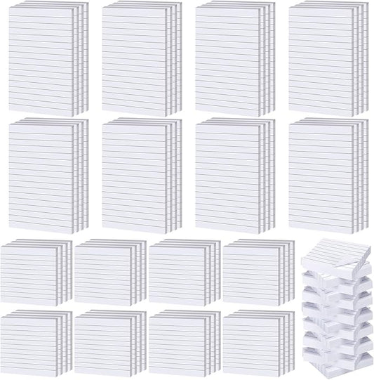 Yexiya 64 Pcs Lined Sticky Notes Self Stick Notes with Lines Bright Assorted Colors Sticky Pad for Home Office Products Post Memos, 1920 Sheets(3 x 3 Inch, 4 x 6 Inch,Mixed Color)