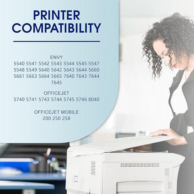 62XL Ink Cartridge Combo Pack Compatible for HP Ink 62 62XL Ink Cartridges Works with Envy 7640 5540 7645 5660 OfficeJet Mobile 200 250 OfficeJet 5740 8040 5745 7644 (Black and Color) 2 Pack