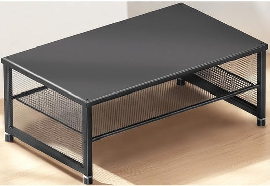 Desk Organizers and Accessories, Computer Monitor Stand Riser, Printer & Laptop Stand, Office Desk Accessories & Desktop Workspace Organizers for Office Supplies (Black)