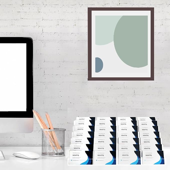 Acrylic Business Card Holder for Desk Multiple Business Card Holders 28 Slot 7 Tier Large Business Card Organizer Business Card Display Rack Clear Plastic Business Card Stand for Home Office