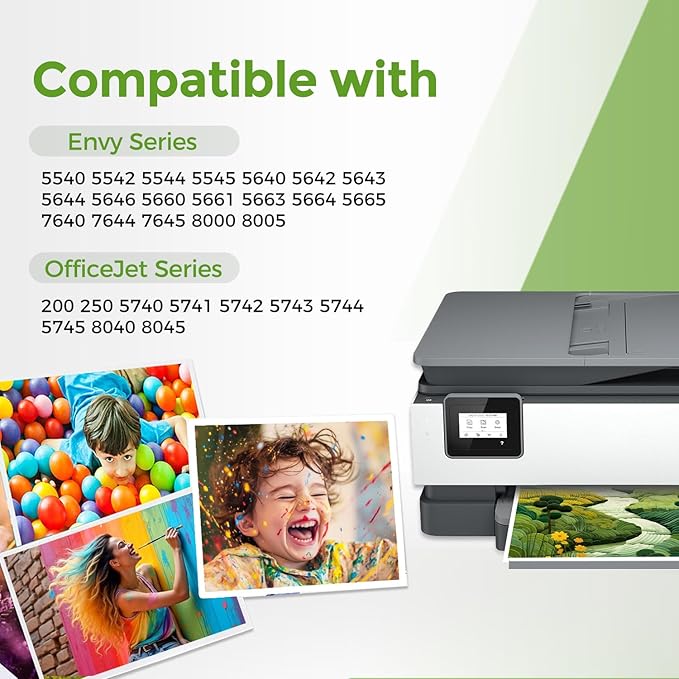 62XL Ink Cartridges Black and Color Replacement for HP 62 XL Hp62XL Cartridge for Envy 5660 7640 7645 5540 5549 OfficeJet 5745 5740 5741 8040 (2 Pack)