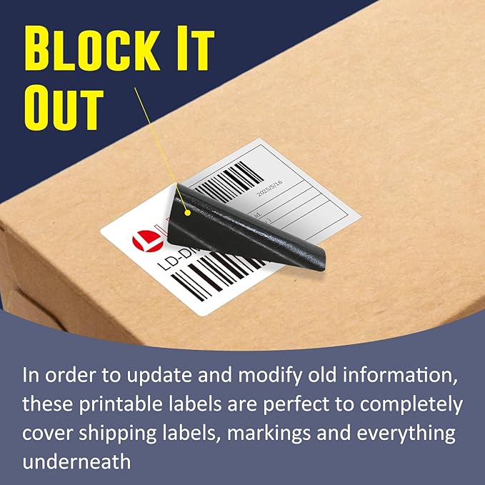 L LIKED 3" x 2" Direct Thermal Labels, Permanent Adhesive Barcode Shipping Label & Compatible with Rollo, Zebra and Other Desktop Printers (1 Roll, 700 Labels)