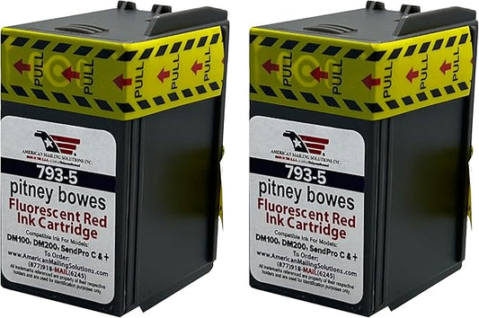 2-Pack | PB 793-5 Fluorescent Ink Cartridge Replacement for: SendPro 300, C200, C300, C400, C425 - DM Series P700, DM100, DM100i, DM125i, DM150i, DM175i, DM200L, DM225 Postage Meters