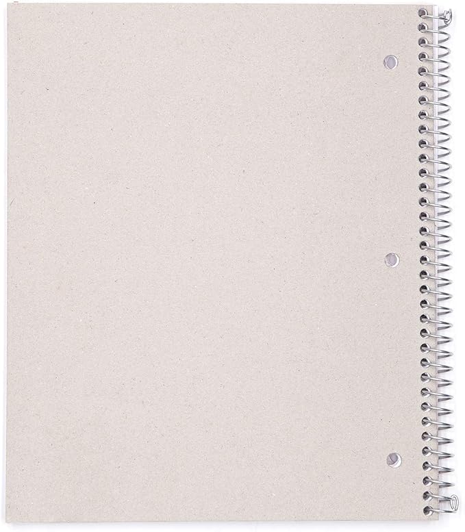 Mintra Office Durable Spiral Notebooks, 1 Subject, (Black, Wide Ruled 3 Pack), 100 Sheets, Poly Pocket, Moisture Resistant Cover, Strong Chipboard back, For School, Office, Business