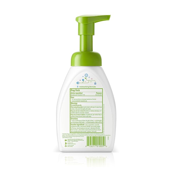 Babyganics Alcohol-Free Foaming Hand Sanitizer, Pump Bottle, Fragrance Free, 8.45 oz, 3 Pack