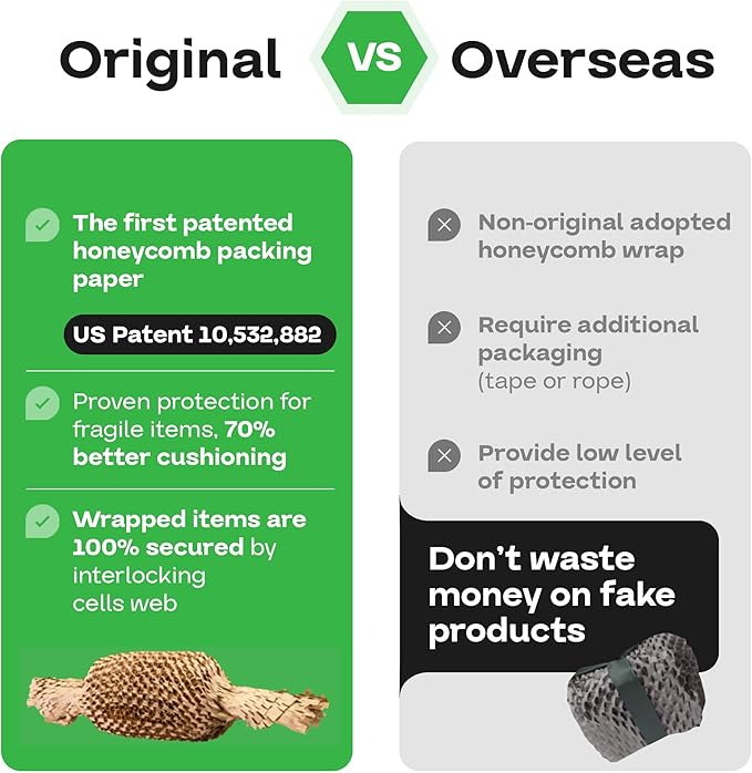 IDL Packaging HexaFil Honeycomb Packing Kraft Paper 15" x 840' in Self-Dispensed Box (Pallet of 60) - Patented Cushioning Box Filler for Void Filling, Moving, Shipping - Alternative to Bubble Plastic