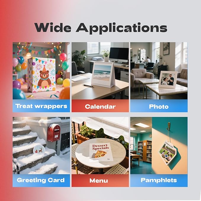 220 Sheets Photo Paper Glossy Inkjet 8.5x11 44lb 160Gsm A4 Letter Size Suitable for All Dye Ink Printers