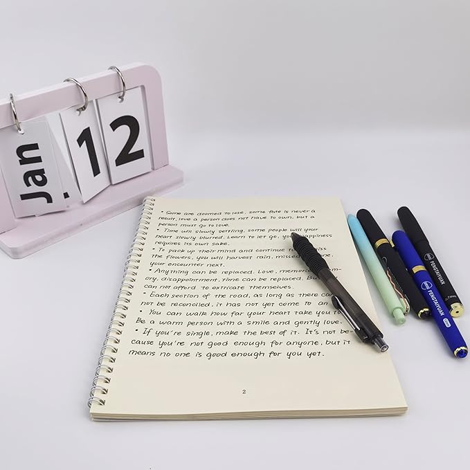 Fengtaiyuan Black Ink, 0.5mm, Retractable Gel Ink Rollerball Pens, Extra Fine, Comfortable Grip, Easy Hold, Writting Smooth, 6 Pack (BlackZS05P6)
