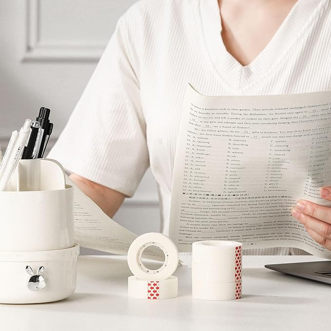 24 Rolls Invisible Tape Refills for Dispenser, Bulk Matte Finish Translucent Tape, 3/4 x 800 Inches, Engineered for Office School Home Repairing Correction and Labeling