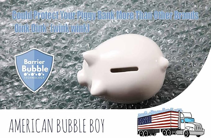 American Bubble Boy Small Plus Bubble, 700 Square feet, 12" Wide, Perforated Every 12", Original Grade