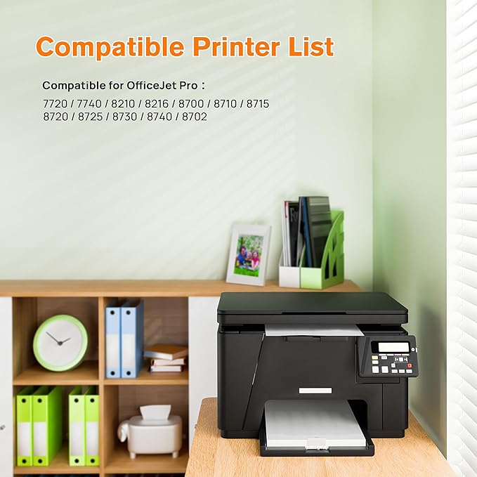 952XL Ink Cartridges Combo Pack (4-Pack) | Works with OfficeJet 8702 8710 Pro 7740, 8210, 8700 Series Replacement for HP 952XL Ink Cartridges Combo Pack HP952 952 XL Black Cyan Magenta Yellow| N9K28AN