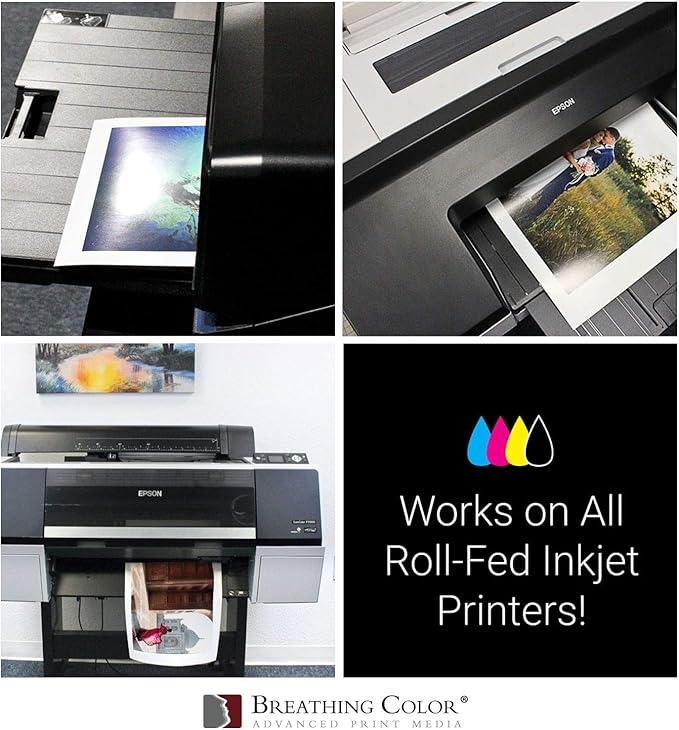 Vibrance Gloss Photo Printer Paper 10 mil 255 gsm Glossy Finish Premium Photo Paper Roll on 3in Core 17 inches x 10 feet Works with Most Inkjet Printers Including Professional Makes and Models