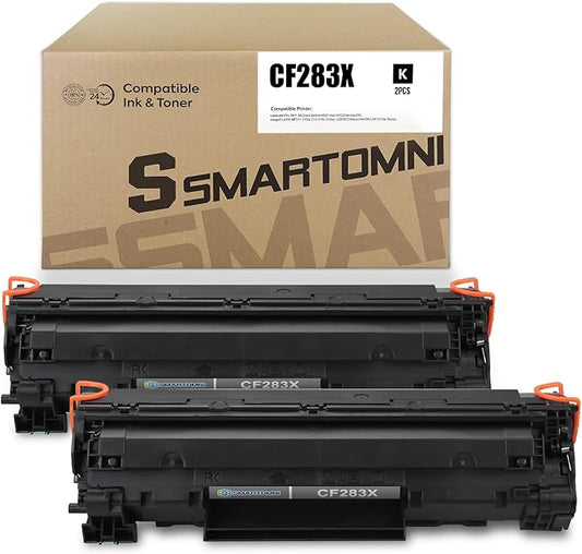 Compatible Toner Cartridge Replacement for HP CF283X 83X (High Yeild,2 Pack), for use with HP Laserjet pro M201dw M201n MFP M225dw M225dn Printers