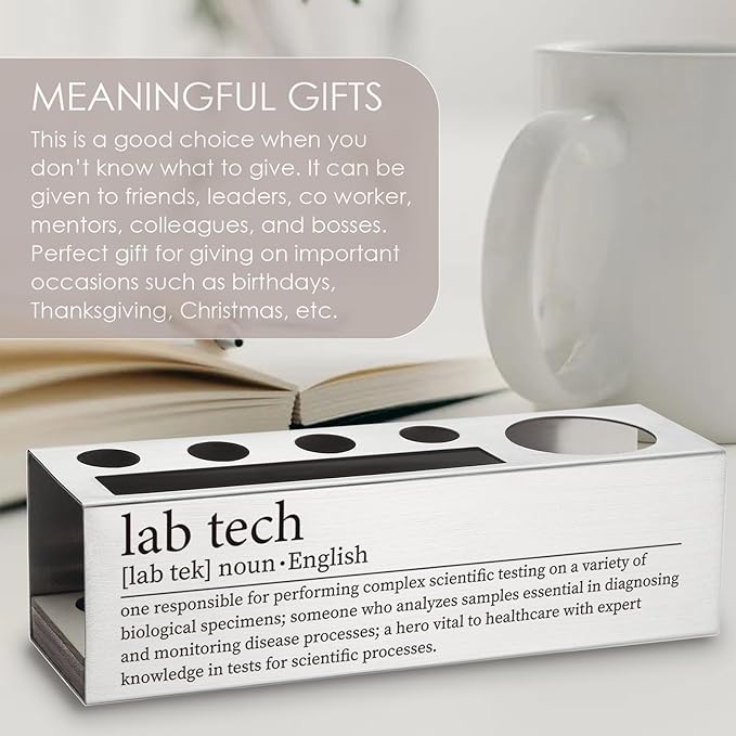 Lab Tech Gifts for Women, Men, Laboratory Technician Desk Decor Pen Pencil Holders WCC38