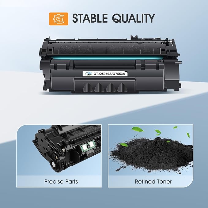 49A Q5949A 1320 Toner Cartridge Black 2-Pack Compatible Replacement for HP 49A 49X 53A 53X Q5949A Q5949X Q7553A Q7553X for HP 1320 1320n 1320tn P2015 P2015dn 1160 3390 3392 P2014 P2015d Printer Ink