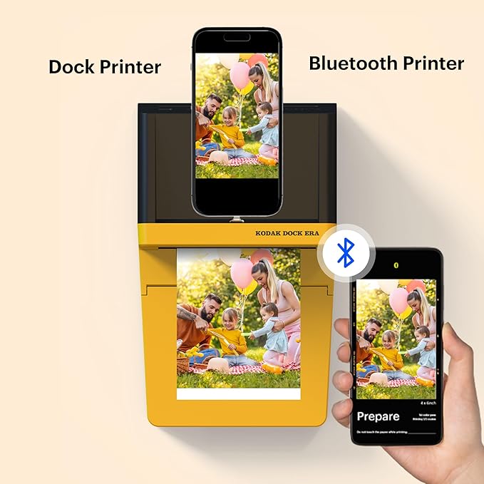 KODAK Dock ERA Plus 4PASS Instant Photo Printer, 4x6 inches, 90 Sheets Bundle