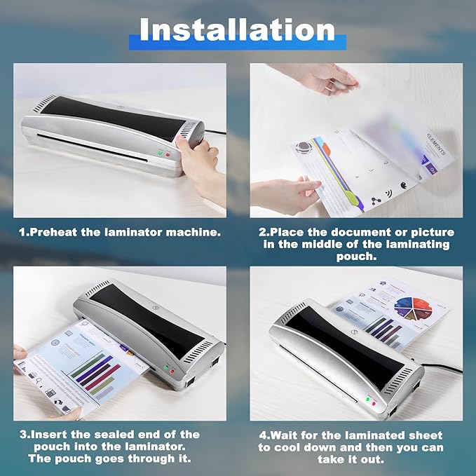 600 Pack Laminating Sheets, 5Mil 9" x 11.5" Laminating Pouches，5Mil Clear Thermal Lamination Sheet Paper for Laminator, Holds 8.5 x 11 Inch Sheets