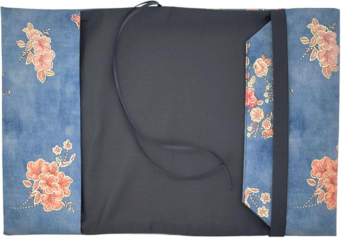 BLBMH Book Covers for Paperbacks Fit for 5.5x8.5 inch Adjustable Book Jacket Cover for Women Over 15 Soft Cloth Protector for Bible Novels Notebook Journal Book Lovers Gifts - Flower 3 Blue 8.5in