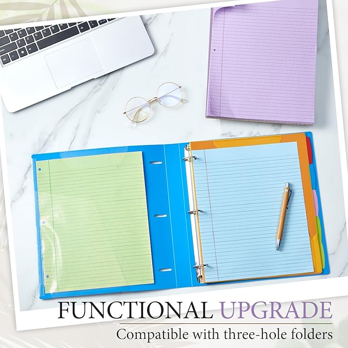 10 Packs 8.5" x 11" Top Spiral Notebook with 3 Hole Punched Legal Pads College Ruled Notepad 50 Sheets Hard Cardboard Paper Wirebound Notepad for Office School Business (Green,Blue,Purple)