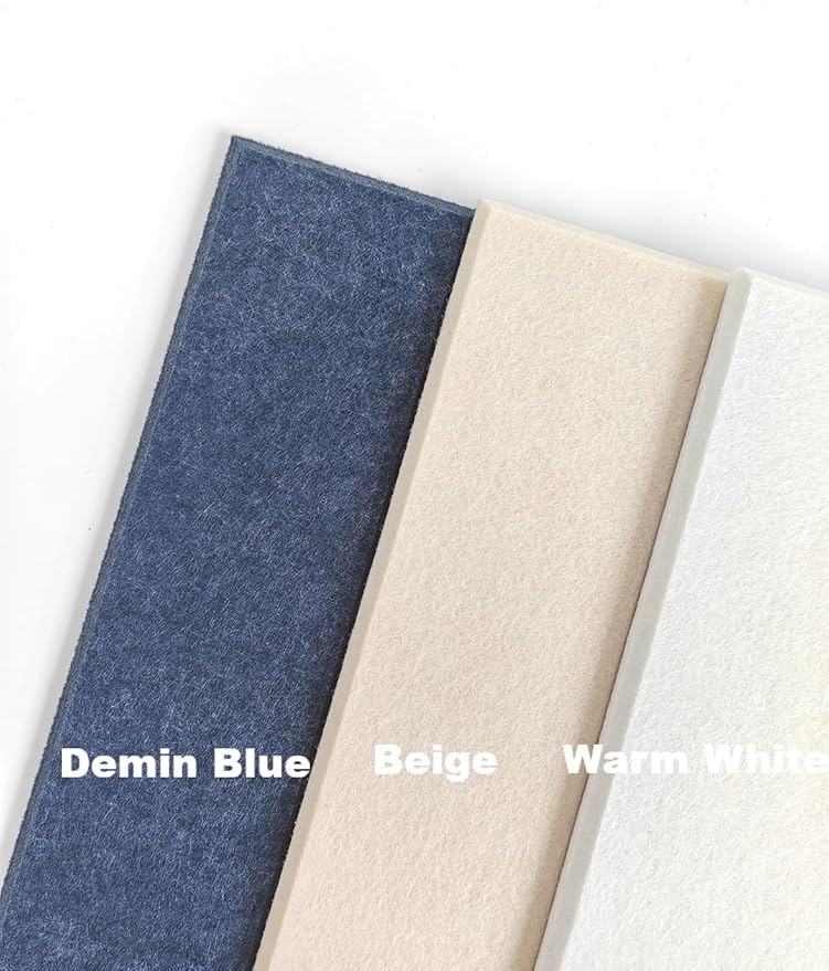 Large Cork Board Alternative - 12-Pack Felt Wall Tiles with Safe Removable Adhesive Tabs, Cork Wall Tiles Bulletin Board Home Office Essentials - Beige