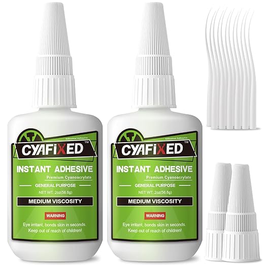 Super Glue Liquid, 4 oz Instant CA Glue Medium Cyanoacrylate Adhesive 113.8 Gram, Food Safe Superglue for Plastic Ceramic Metal Shoe Wood 3D Print Model Leather Glass Aquarium Craft Porcelain Rubber