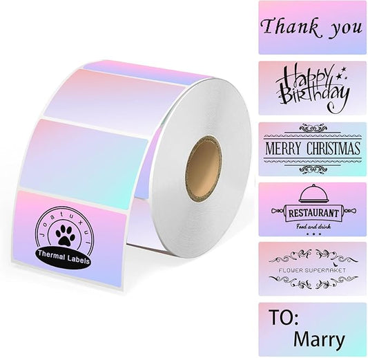 2.25 x 1.25 Thermal Labels, Self-Adhesive Address Shipping Barcode Thermal Stickers,Thermal Printer Labels Compatible with Rollo & Zebra & MUNBYN, 800 Labels for Printer, Fantasy Purple