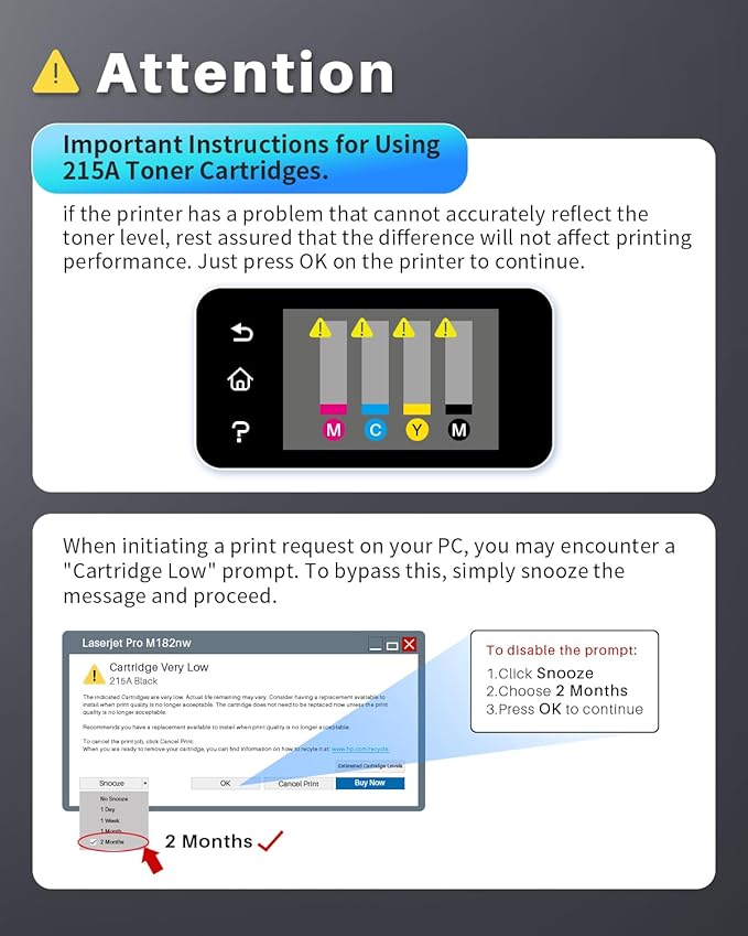 215A Toner Cartridges 4 Pack Replacement for HP 215A W2310A Toner Cartridges hp215a to Work with HP Color Laserjet Pro MFP M183fw M182nw M183fdw M155dw M155nw Printer (Black/Cyan/Magenta/Yellow)