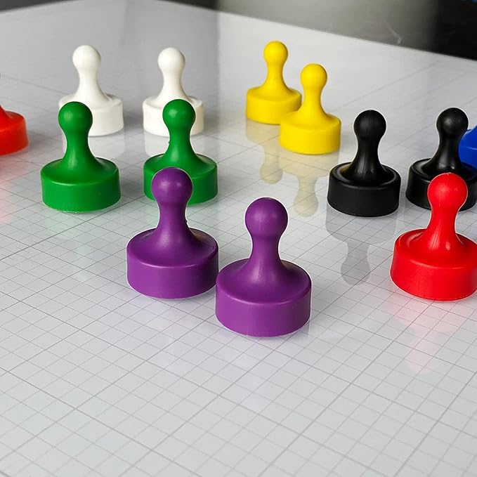 GLASSBOARD STUDIO Powerful Neodymium Magnets, Pawn-Shaped - Strong Fridge/Refrigerator and Whiteboard Magnet, Ideal for Office, Kitchen, Crafts - Rare Earth, Heavy Duty (2, Juicy Peach)