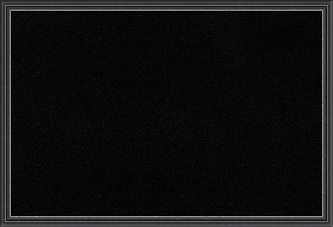 Amanti Art Black Cork Board for Wall, 26x38 Vision Board with Black Wood Frame, Large Corkboard Office Decor for Home Organization, Traditional Corkboard Pinboard to Display Items for Home
