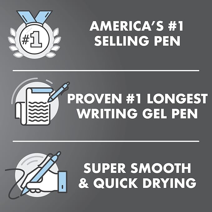 Pilot, G2 Edge Premium Gel Roller Pens, Fine Point 0.7 mm, Black, Pack of 8