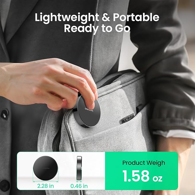 1TB Magnetic Portable SSD, External Solid State Drives with USB-C 3.2 Gen 2x2, Speed Up to 2000MB/s, Compact & Durable, Compatible with iPhone 15/16 Series and Other USB-C Devices, Black