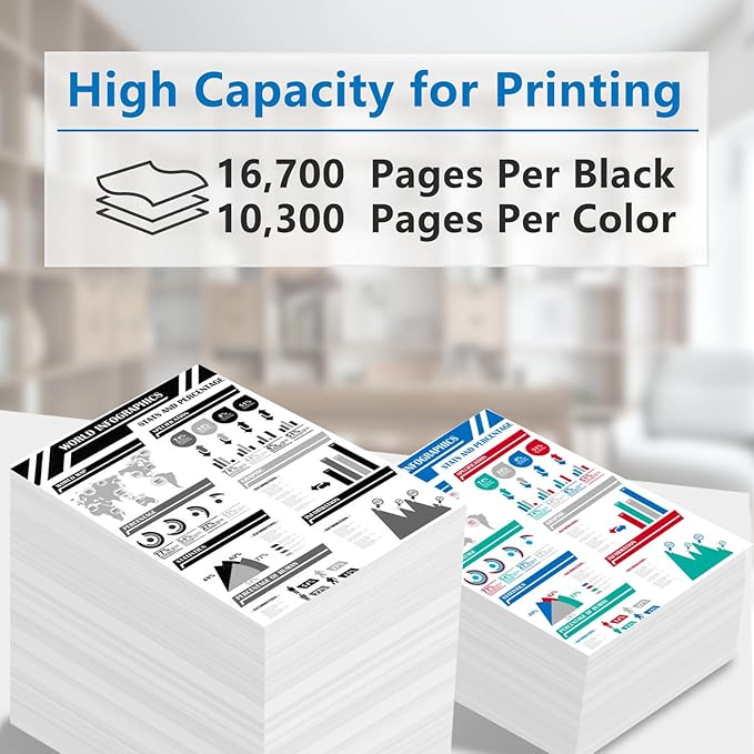 VersaLink C7030 High Capacity Toner Cartridges Replacement for Xerox 106R03741 106R03742 106R03743 106R03744 Toner Compatible for Xerox Versalink C7020 C7025 C7030 Printer (Black Cyan Magenta Yellow)