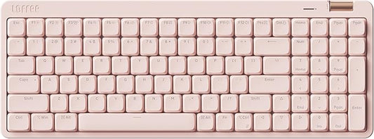 Flow Lite 100 Keys Low Profile Mechanical Keyboard, Swappable Rechargeable Wireless Keyboard with 2.4G Receiver, Bluetooth and Wired Connection for Windows, Mac/Specter Linear Switches (Flamingo)