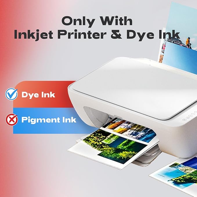 60 Sheets Heavyweight Inkjet Glossy Photo Paper 11 x 17 inch 65lb 250gsm for Obituary Bulletin Gallery Show Thick for A3 Size Dye Ink Printers