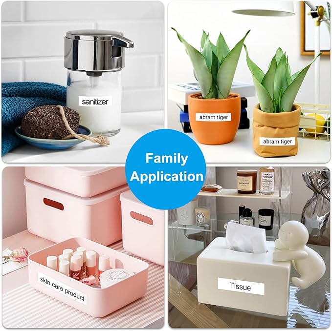 6-PK Replacement for Brother TZe-231 P Touch Label Tape 12mm 0.47 Laminated Black on White, Label Maker Tape TZ-231 for Brother Ptouch Label Maker PT-D220 D210 H110 D400 D600 1880 1900