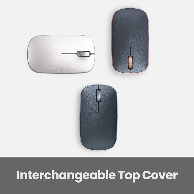 Azio Retro Classic Bluetooth Mouse (Maple) - Wireless, Genuine Leather Topped with Pixart Precision Tracker